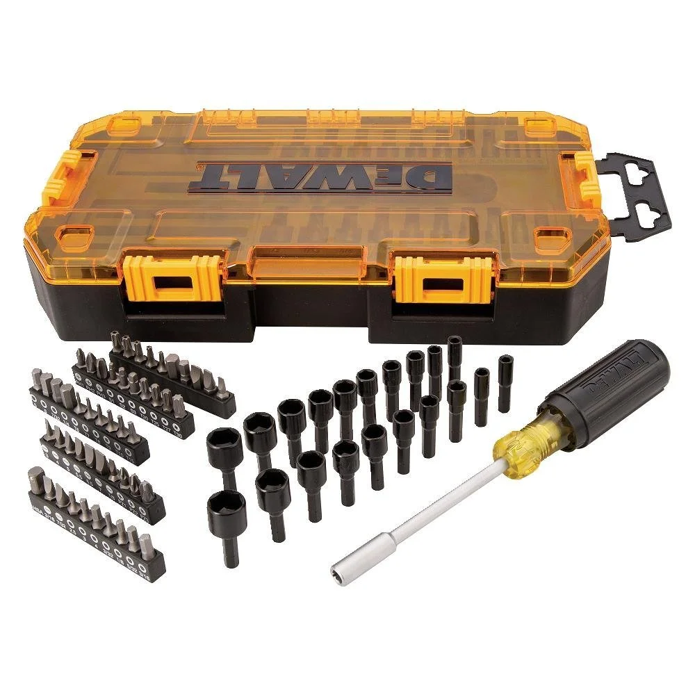 DeWalt DWMT73808 Multi-Bit & Nut Driver Set 1/4 Inch 70-Piece Professional Tool Kit