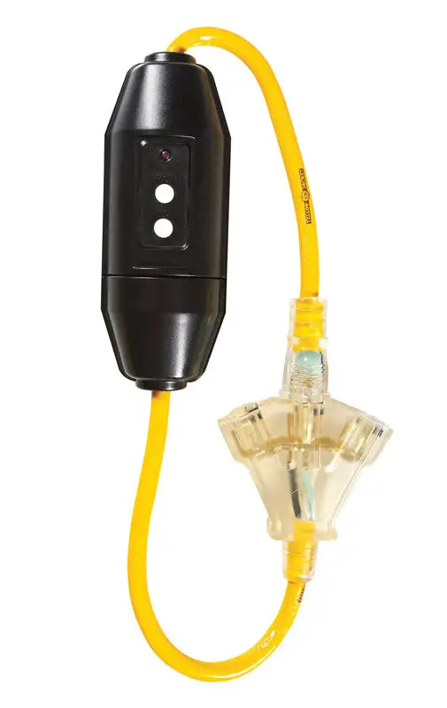 Yellow Jacket Indoor or Outdoor 2 ft. 12/3 SJTW Triple Outlet Extension Cord Yellow