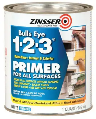 Zinsser Bulls Eye 123 White Primer and Sealer 1 qt Pack 6 All Surfaces