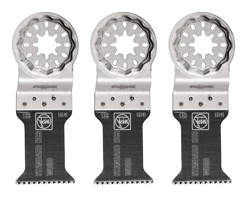 Fein Starlock 1-3/8-Inch X 1-3/8-Inch L Steel E-Cut Saw Blade 3 Pack MultiTools