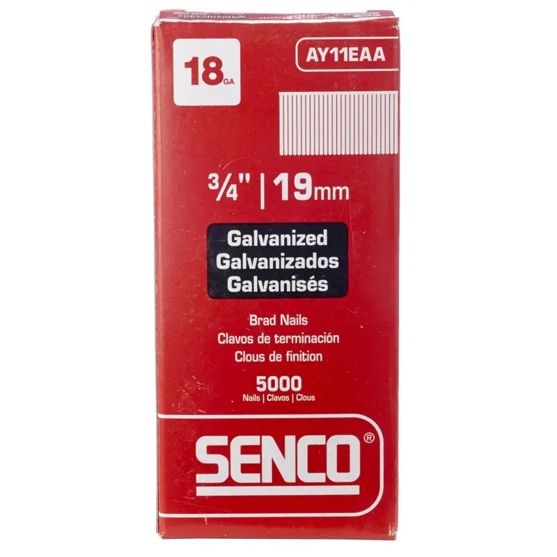 Senco 18 Ga. X 3/4 . L Galvanized Steel Brad Nails 5000 pk