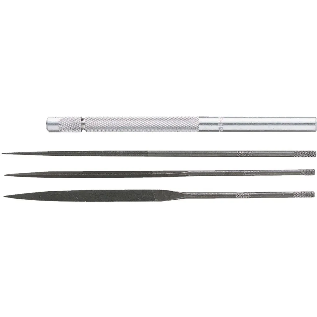 4-Piece Needle File Set General Tools Precision Metal and Wood Work