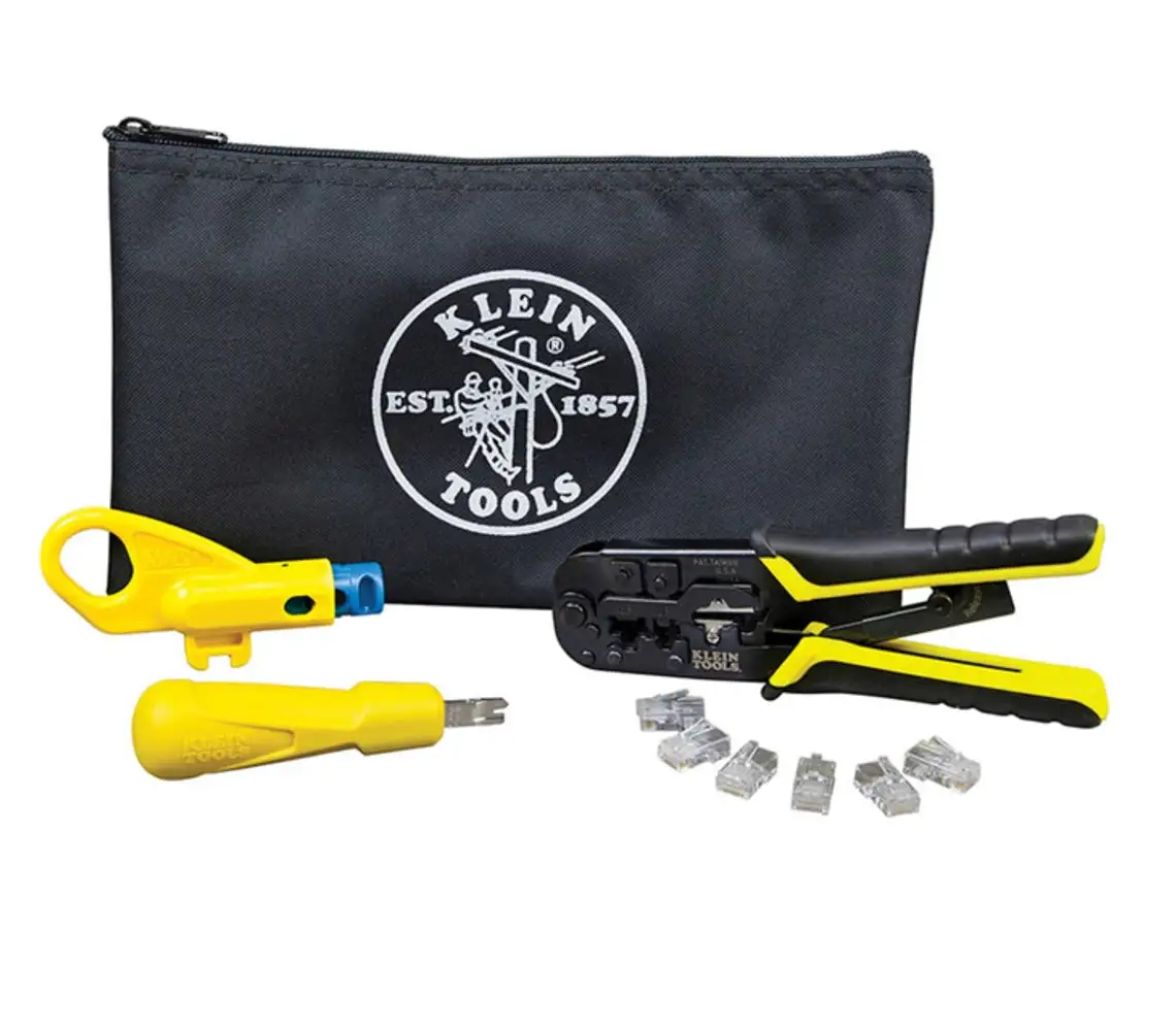 Klein Tools VDV026212 Twisted Pair Installation Kit Black Network Cabling