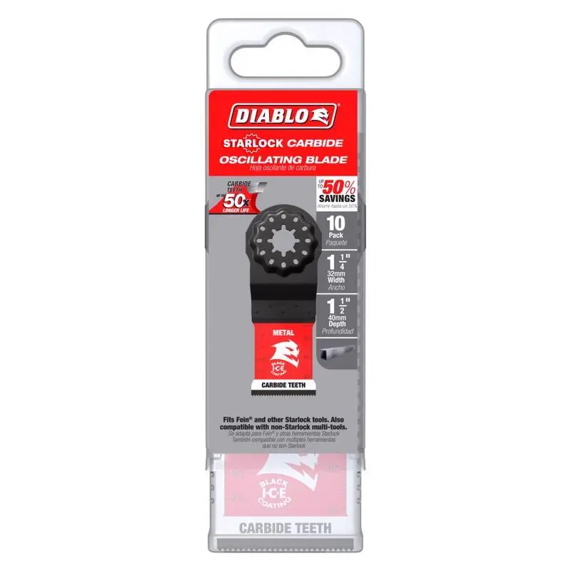 Diablo Starlock 1-1/4 Inch Carbide Oscillating Blade Metal 10 Pack