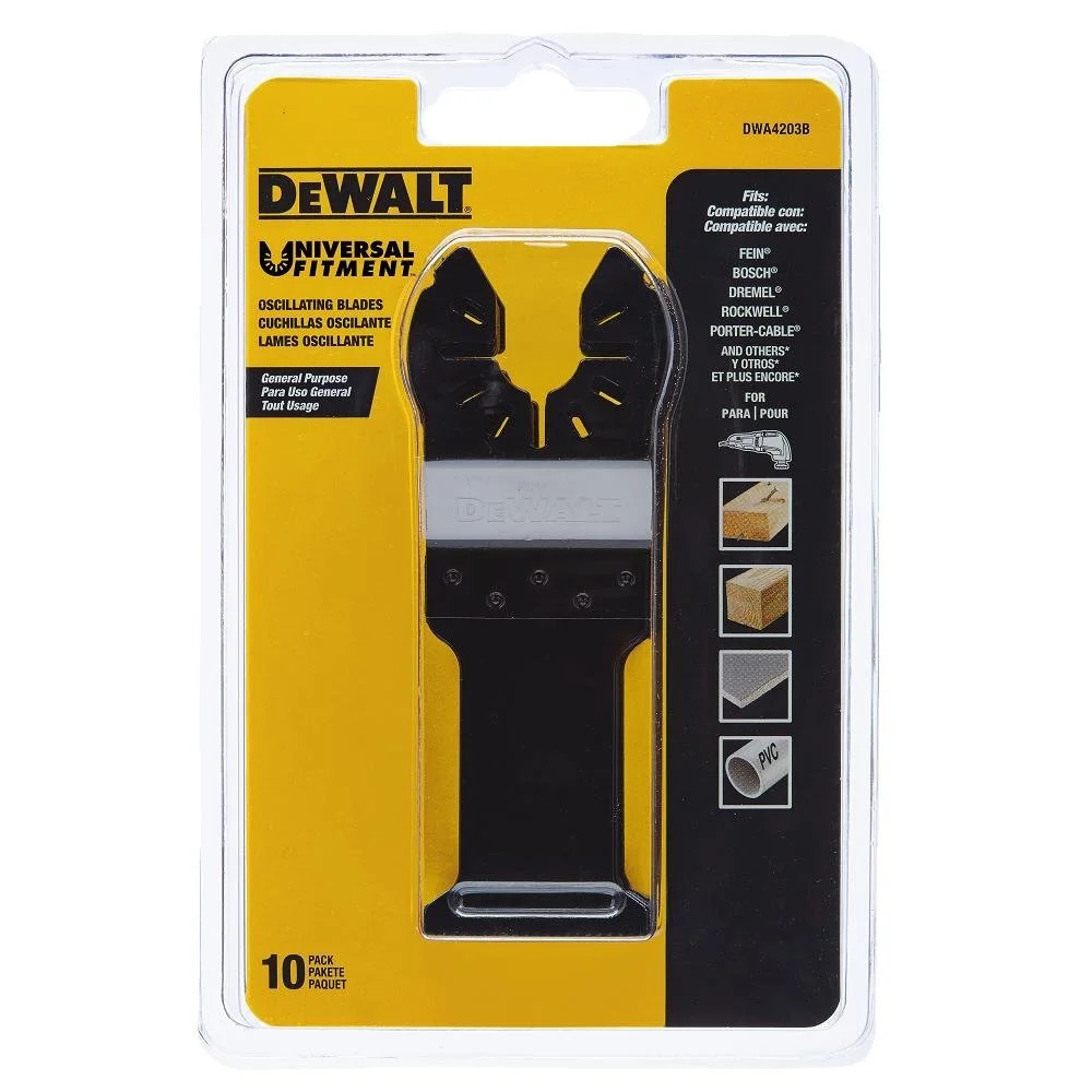 DeWalt DWA4203B Bi-Metal Oscillating Blade Wood Nails Black