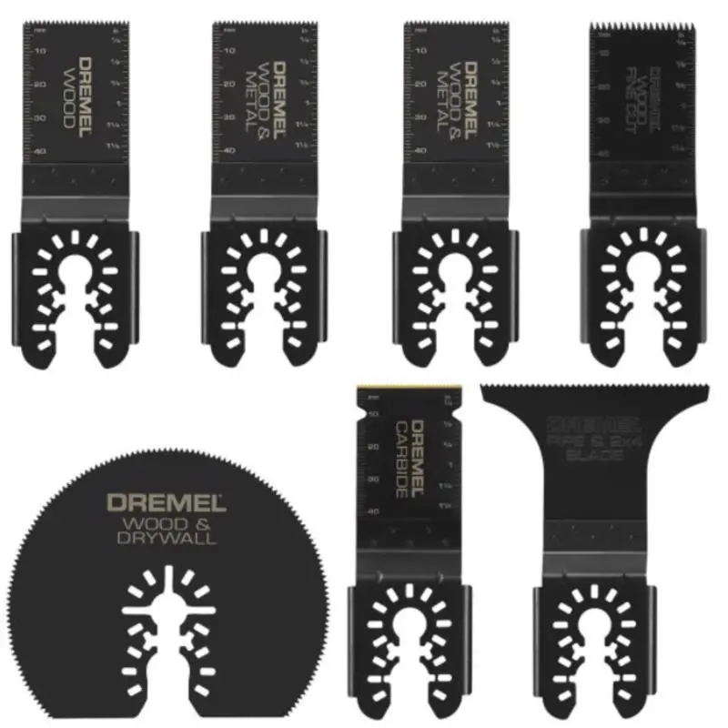 Dremel Steel Oscillating Blade Set Wood 7 pc Precision Cutting and Sanding