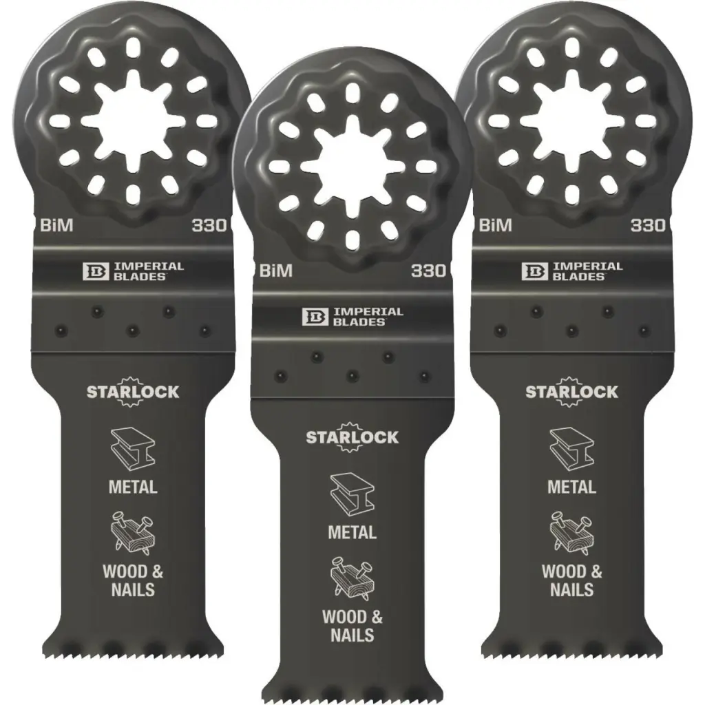 Imperial Blades Starlock 1-1/8 . 18 TPI Metal/Wood Oscillating Blade 3-Pack