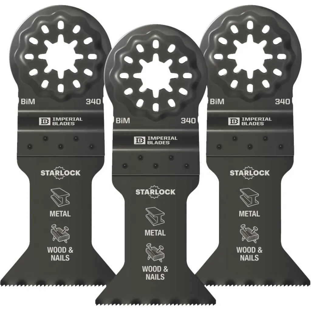 Imperial Blades Starlock 1-3/4 . 18 TPI Metal/Wood Oscillating Blade 3-Pack