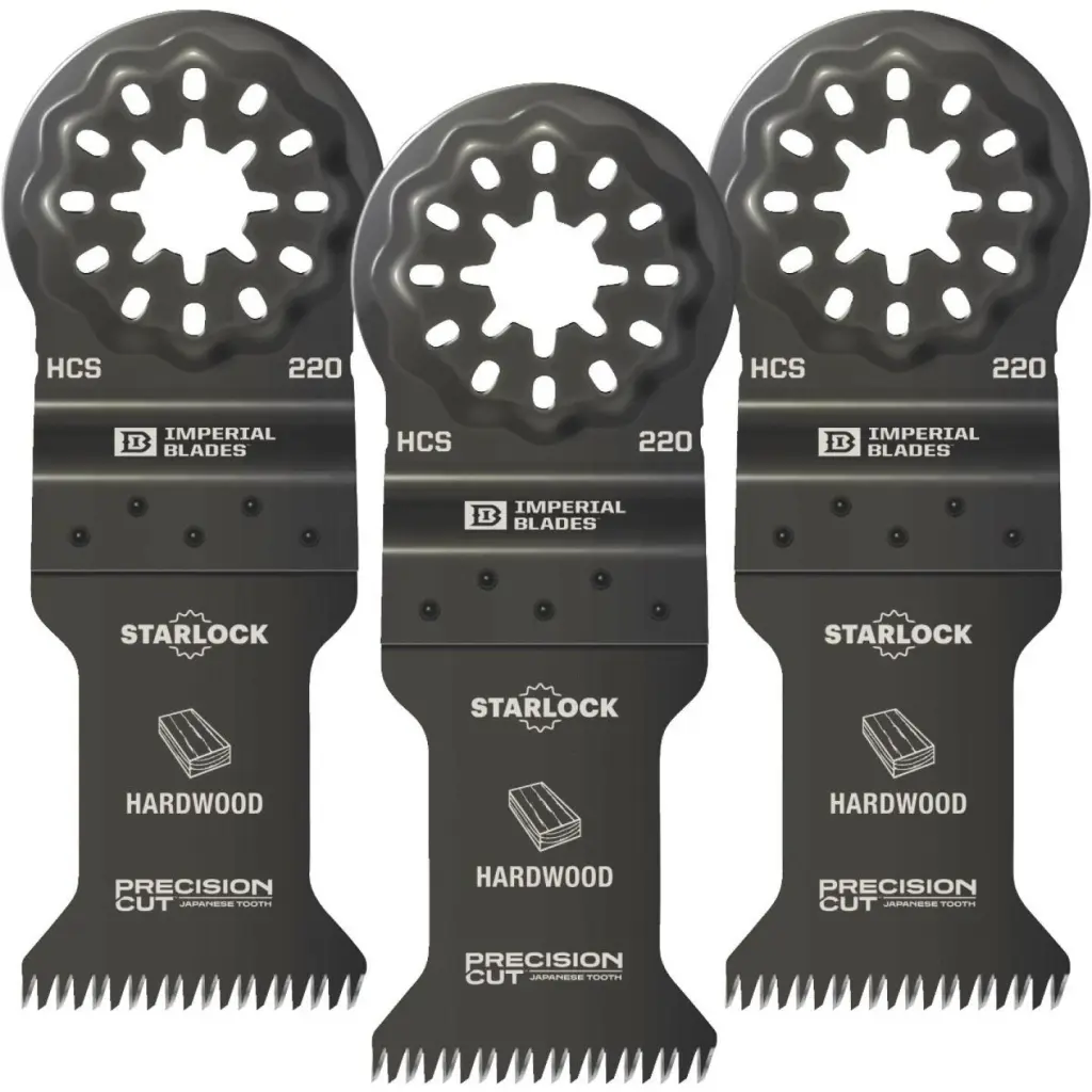 Imperial Blades Starlock 1-3/8 . 14 TPI Precision Wood Oscillating Blade 3-Pack