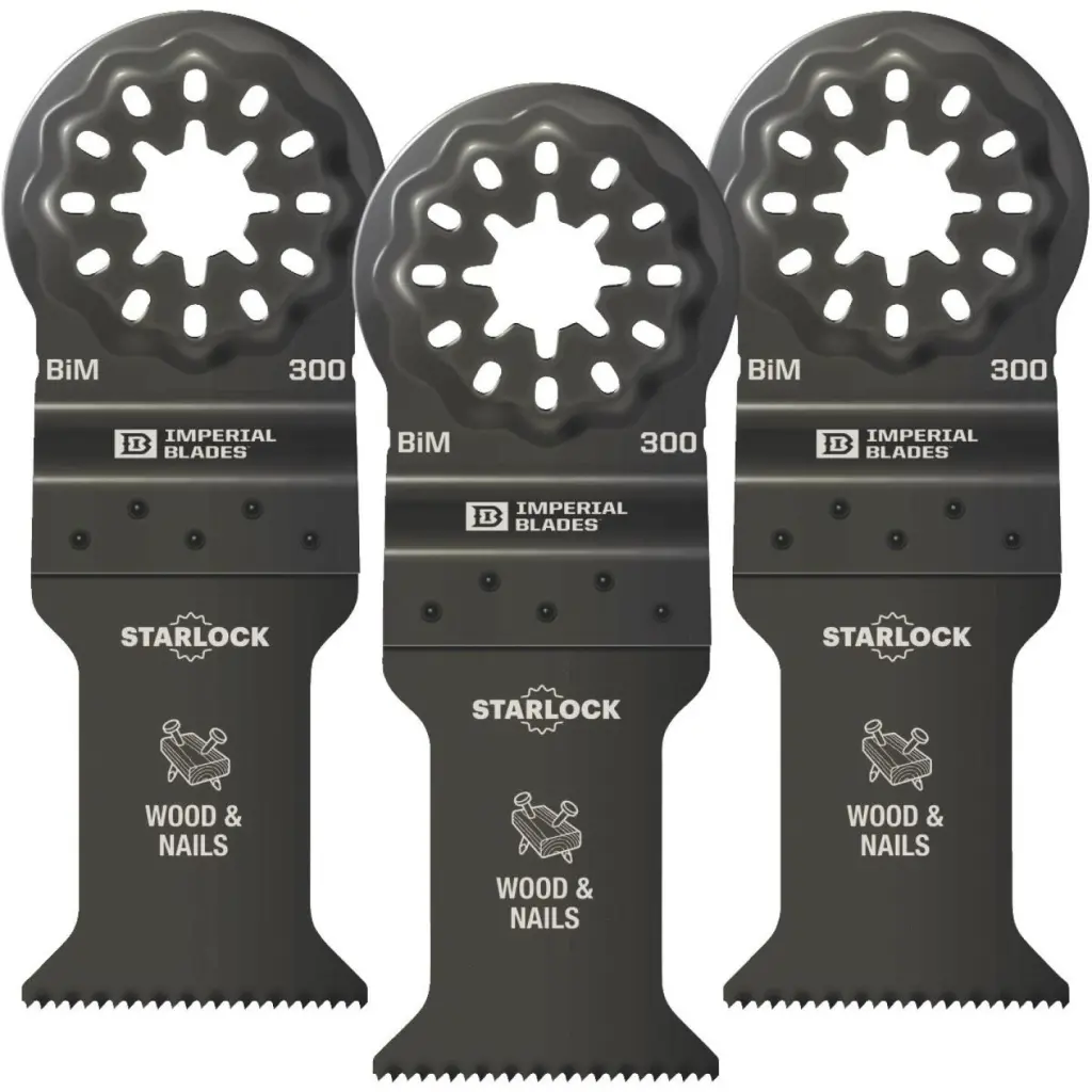 Imperial Blades Starlock 1-3/8 . 18 TPI Wood/Nail Oscillating Blade 3-Pack