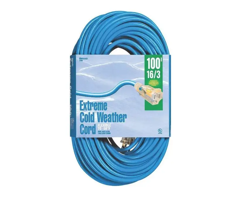 Woods 2436 100-Foot Blue Coldflex Extension Cord Outdoor Use