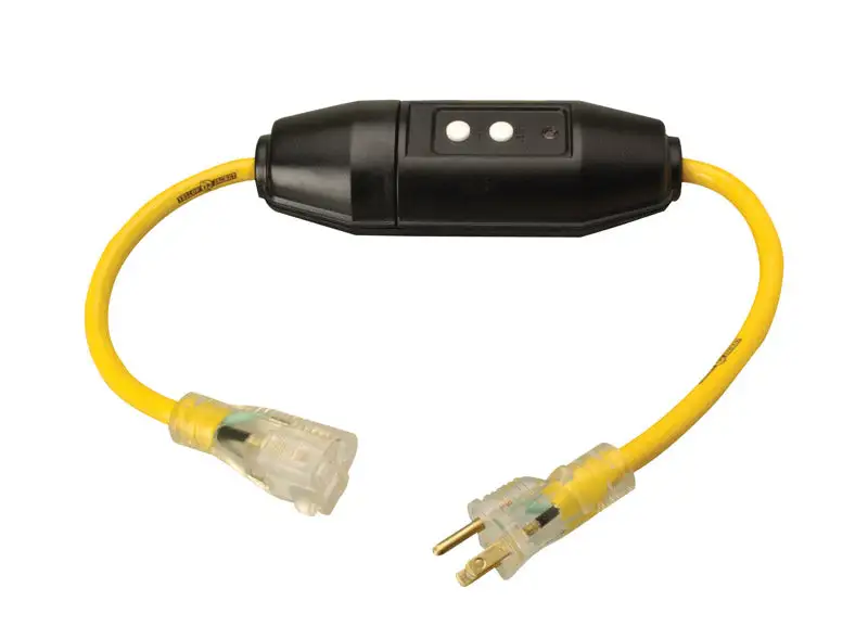 Yellow Jacket Outdoor 2 ft. L Yellow Extension Cord 12/3 SJTW Heavy Duty