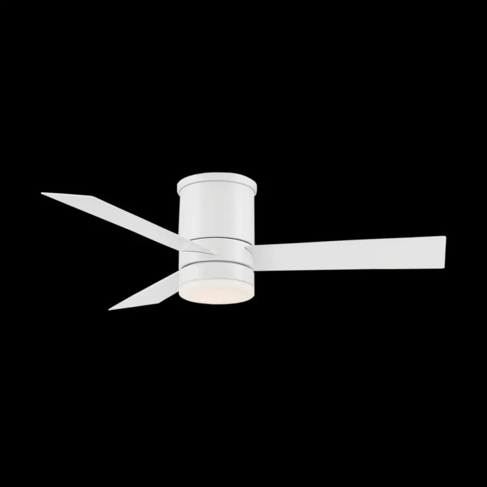 44 inch Axis Flush Ceiling Fan - Low-sheen White