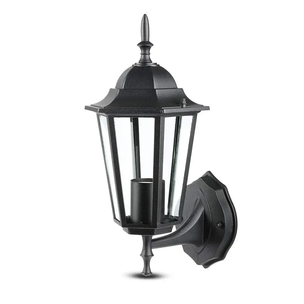 V-TAC Classic Design Lantern E27 Max Wattage 40W Watertight IP44 Patios, Doorways, Walkways [Upward Matt Black]