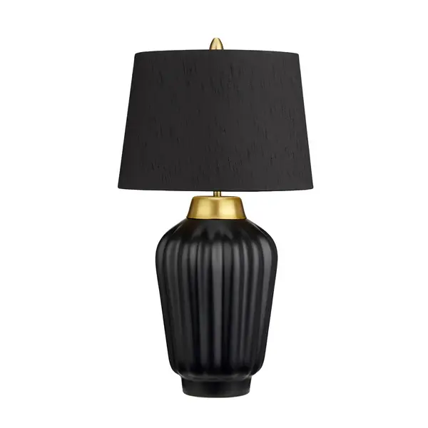 Bexley Table Lamp - Black & Textured Brass