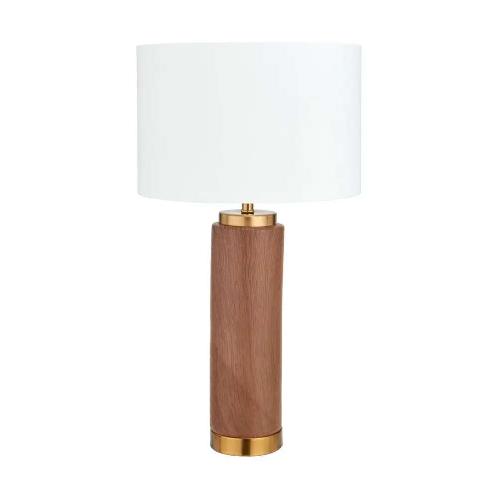 Carrara Wood Effect Ceramic Grande Table Lamp