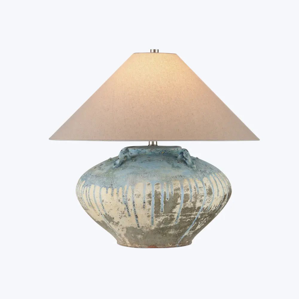 Catania Antique Sapphire Drip Table Lamp