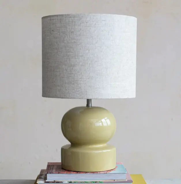 Celery Green Earthenware Table Lamp