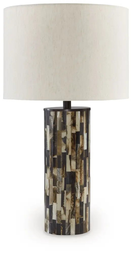 Ellford - Poly Table Lamp - Midnight / Brown / Cream