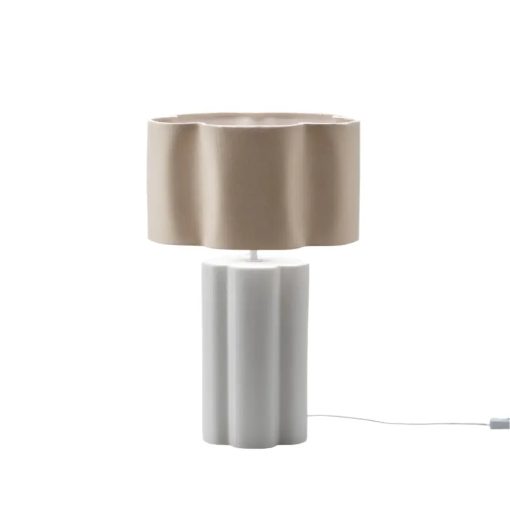 Flower Ceramic Table Lamp - Alabaster | Outlet