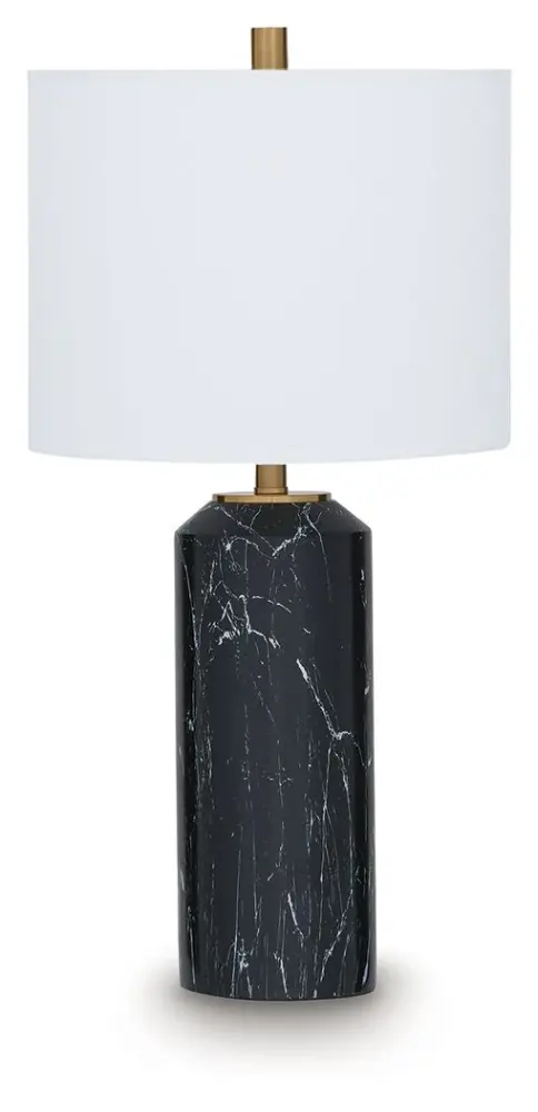 Hanzila - Poly Table Lamp - Black / Gilded Finish