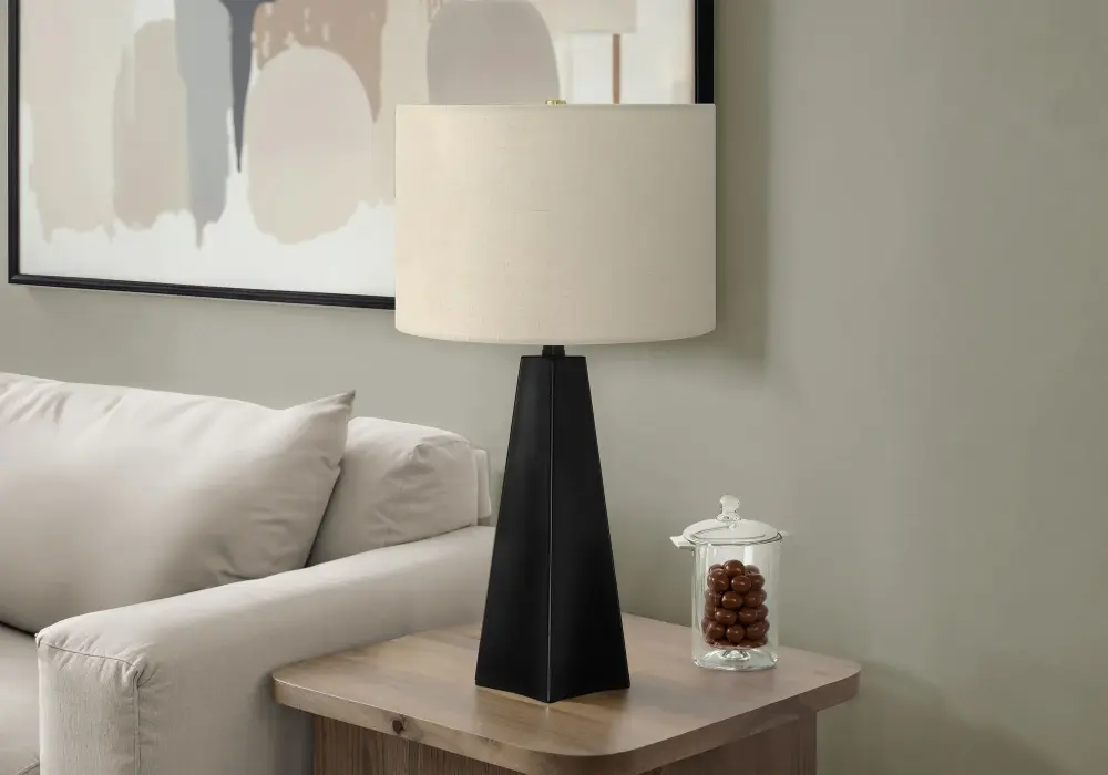 Lighting, Table Lamp, Resin, Modern - Jet-black