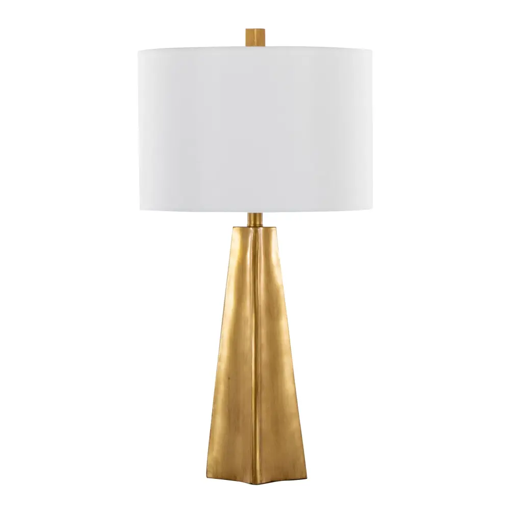Pompeii - Contemporary Table Lamp - Golden / White