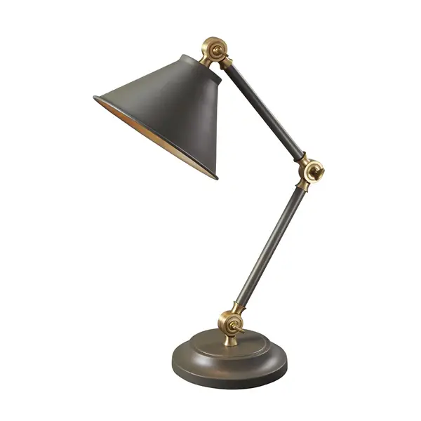 Provence Element 1 Light Table Lamp - Dark Grey & Aged Warm alloy