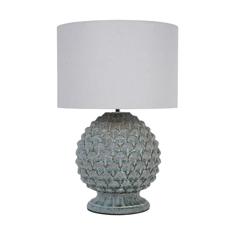 Verona Glazed Ceramic Table Lamp - Sage