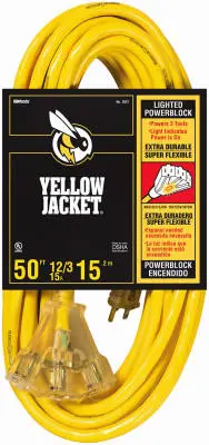 Yellow Jacket 2827 15 Amp 50-Foot Outdoor Extension Cord