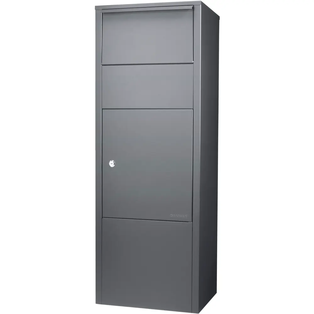 Steel Large Sole Compartment Locking Parcel Drop Box Keyed Access - Gray