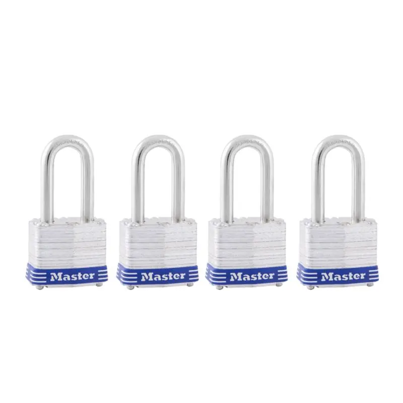 Master Lock 1-9/16 Steel Pin Tumbler Exterior Padlock Durable Security Lock