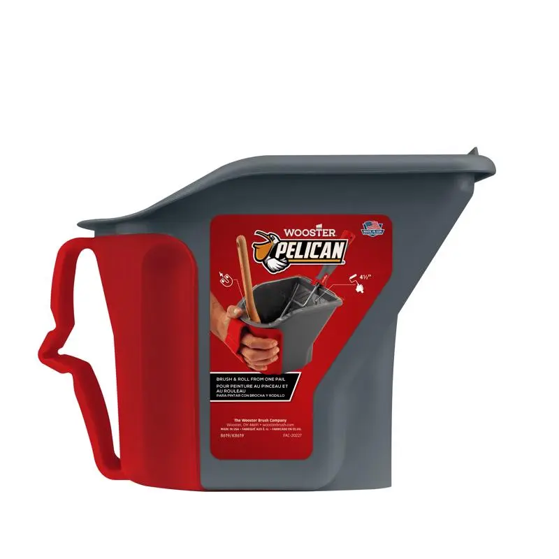 Wooster Pelican Clear 1 qt Plastic Paint Pail Pack 6 Professional Painters Bucket