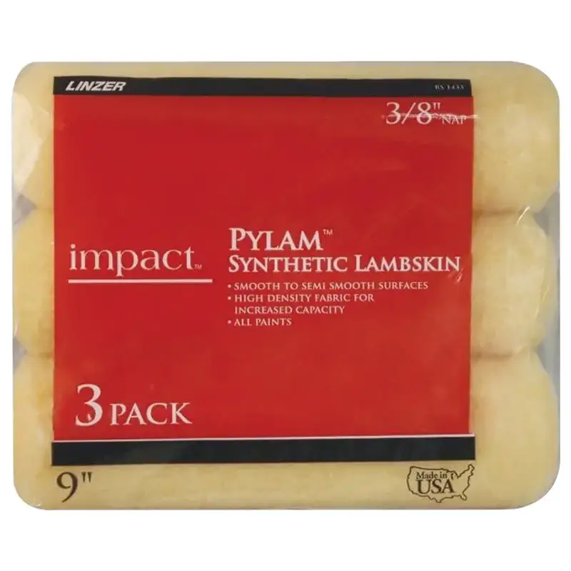 Linzer Better Knit 9 Inch Paint Roller Cover 3 Pack Pack 12