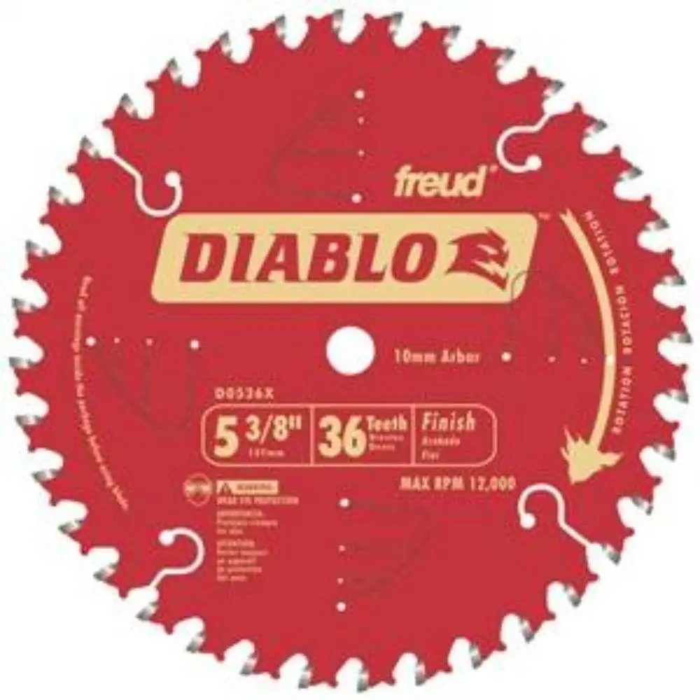 5-3/8" DIAMETER 36 TOOTH DIABLE CIRCULAR SAW BLADE
