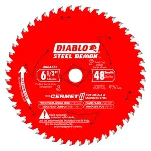6-1/2 . x 48 Tooth Steel Demon Cermet II Saw Blade Metals and Stain-proof Steel