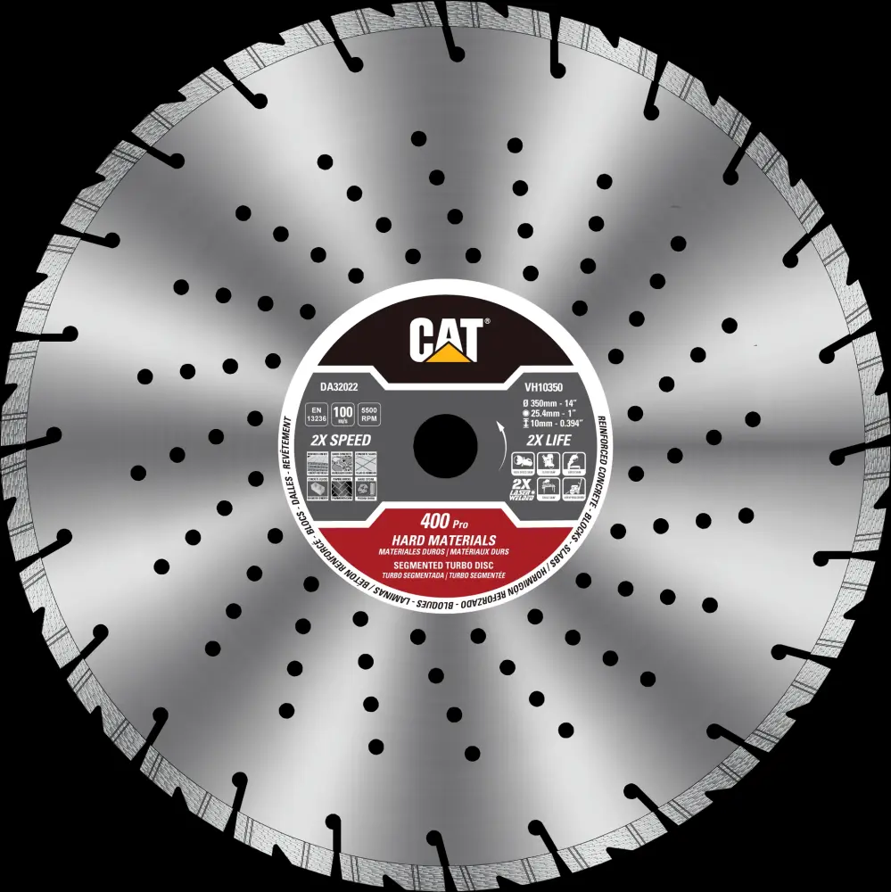 Cat® 400 Pro 10mm Laser Welded Robust Materials Diamond Blade 14" - 350mm