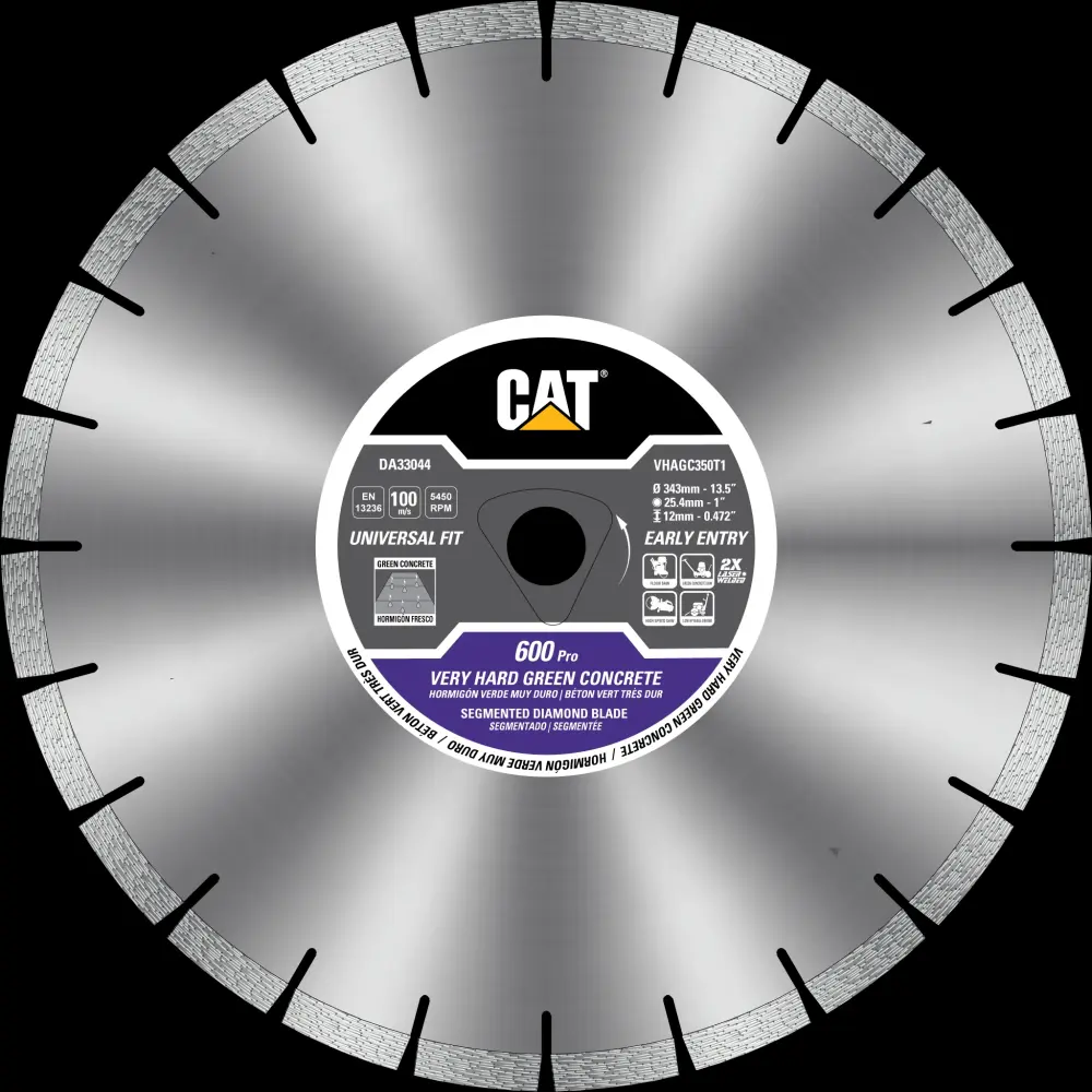 Cat® 600 Pro Early Entry HARD Aggregate Silent Forest Concrete Diamond Blade 6 3/8" - 162mm PURPLE