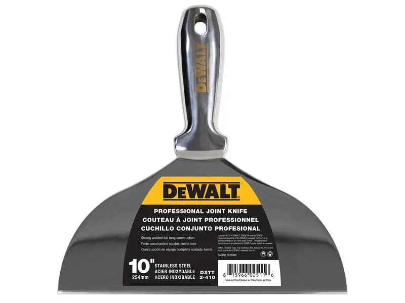 Dewalt Dry Wall Rust-proof Steel Jointing/Filling Knife 250mm (10in)