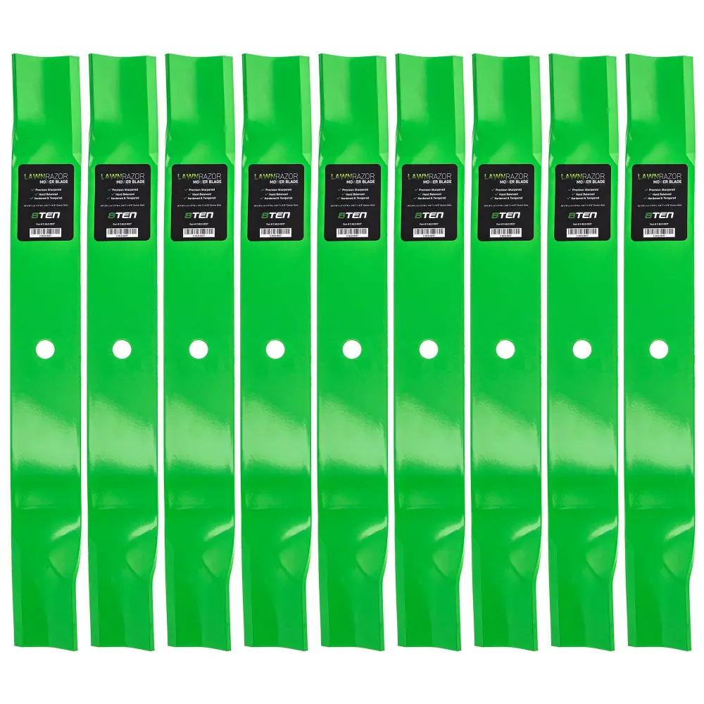 LawnRAZOR High Lift Blade Terrific Dane Gravely John Deere 112111-03 GDU10232 112243-03 42180B | 9-PACK