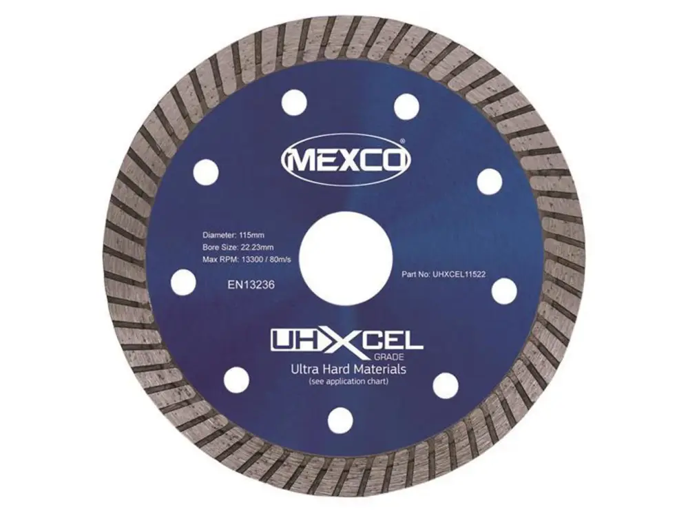 Mexco Uhxcel Ultra Durable Materials Diamond Blade 115 X 22Mm