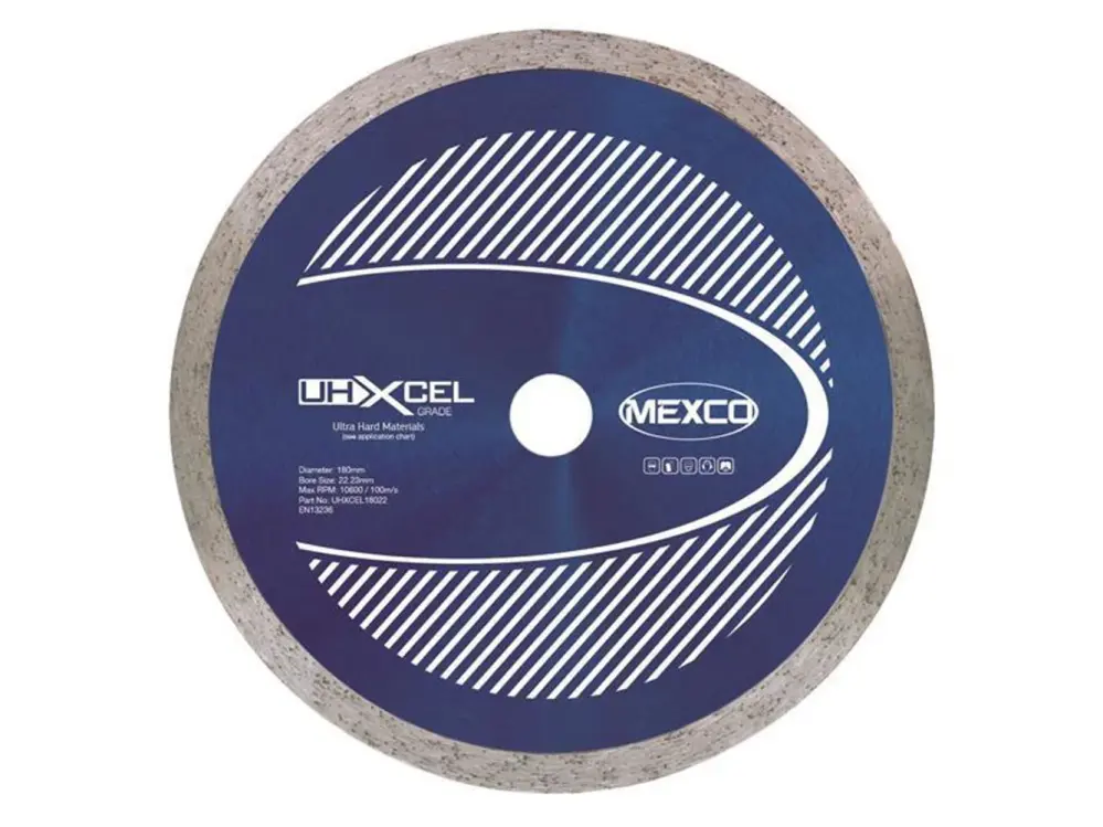 Mexco Uhxcel Ultra Sturdy Materials Diamond Blade 180 X 22Mm