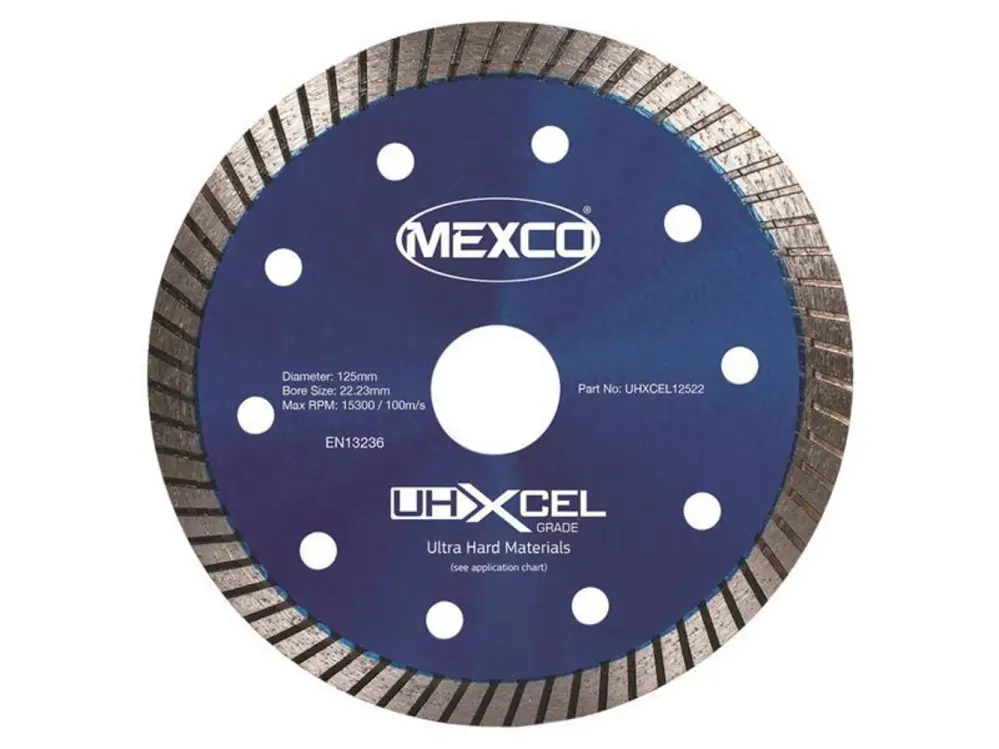 Mexco Uhxcel Ultra Sturdy Materials Diamond Blade 125 X 22Mm