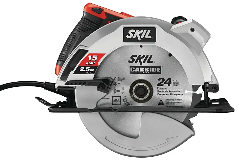 Skil 5280-01 Circular Saw, 15 , 7-1/4 Dia Blade, 5/8 Arbor, 1.93 at 45 deg, 2.43 at 90 deg D Cutting
