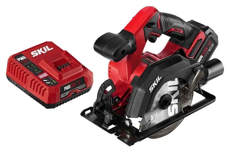 Skil CR541802 Circular Saw Kit, Battery Included, 12 V, 4 Ah, 5-1/2 Dia Blade, 0 to 50 deg Bevel