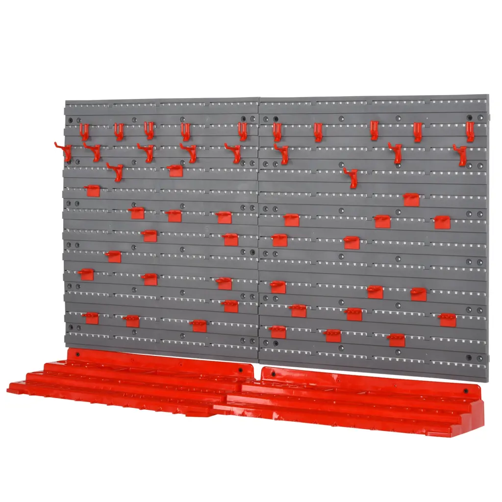 Durhand 54 Piece Pegboard and Shelf Tool Organizer - Wall Mounted DIY Garage Storage aosom business
