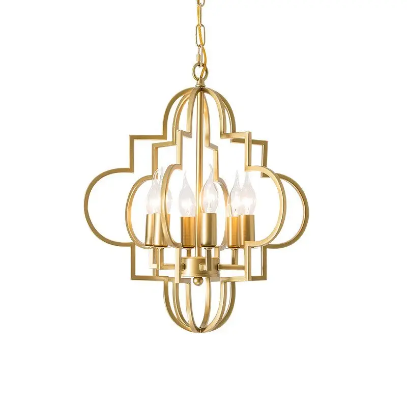 Luxury Hollow Amber Pendant LED Hanging Lamp Foyers, Dining Rooms, and Kitchens