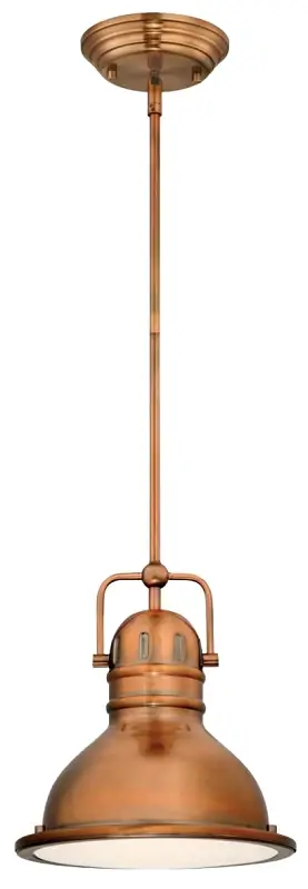 Westinghouse 63084A Tiny Pendant Light, 120 V, 1-Lamp, LED Lamp, 800 Lumens, Metal Fixture, Frosted Shade Type