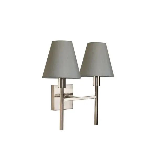 Lucerne 2 Light Wall Light - Textured Nickel