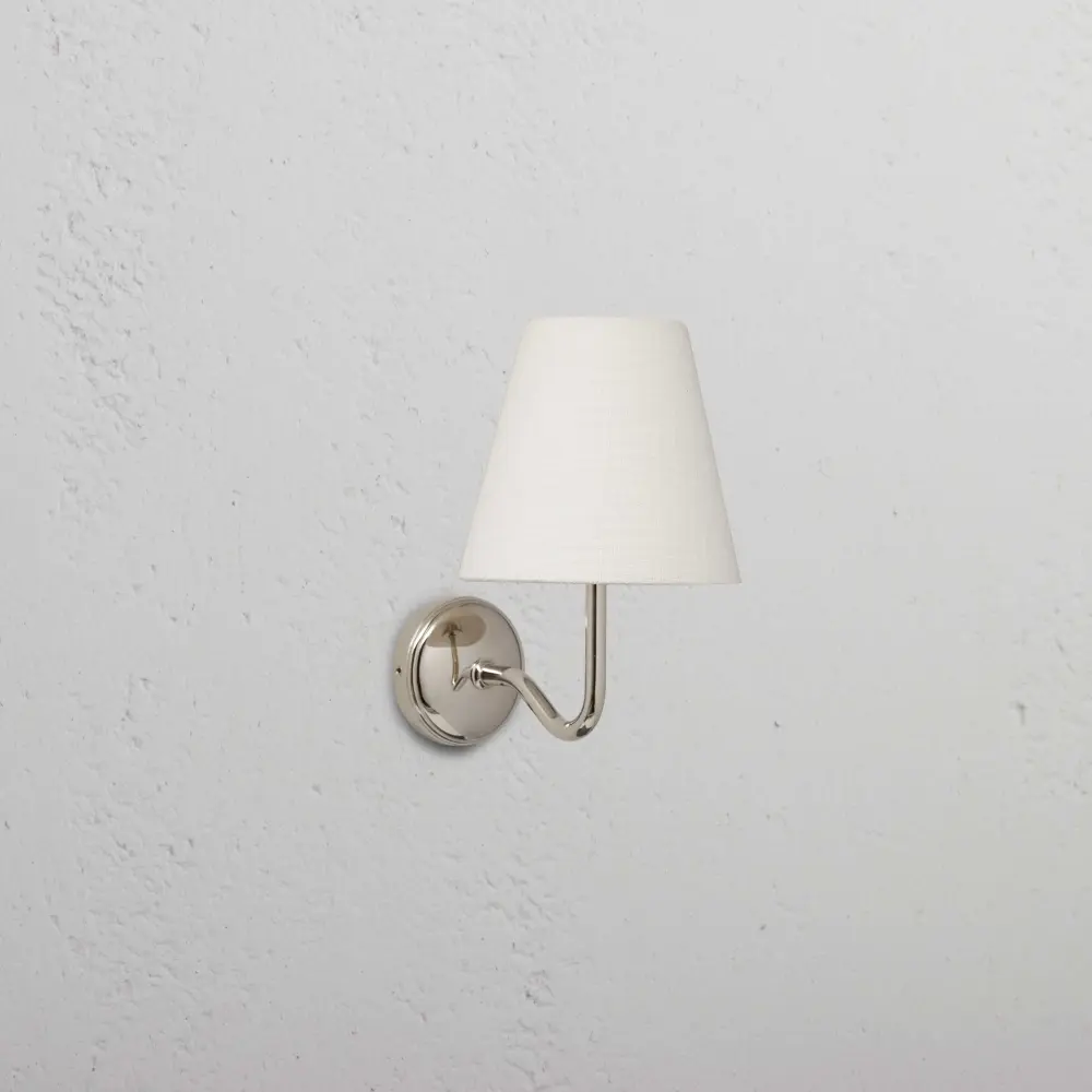 Malvern Compact Wall Light Alabaster White - Polished Nickel